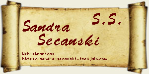 Sandra Sečanski vizit kartica